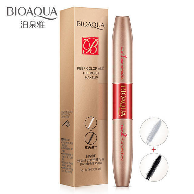

Двухсторонняя тушь для ресниц 2 в 1 Bioaqua Double Mascara Keep Color, 10г, Черный