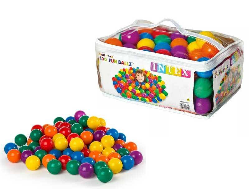 

Intex Набор мячей 49602 NP (6) для сухого бассейна, 100шт в упаковке, d=6,5см
