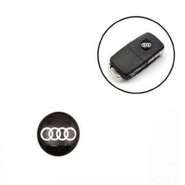 

Логотип наклейка на выкидной ключ Audi 14mm, Черный