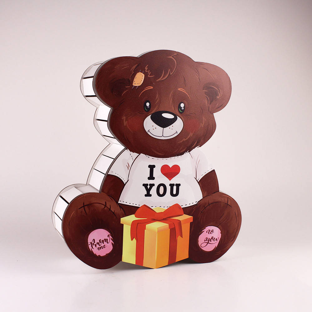 

Коробка деревянная мишка "I love you" коричневый