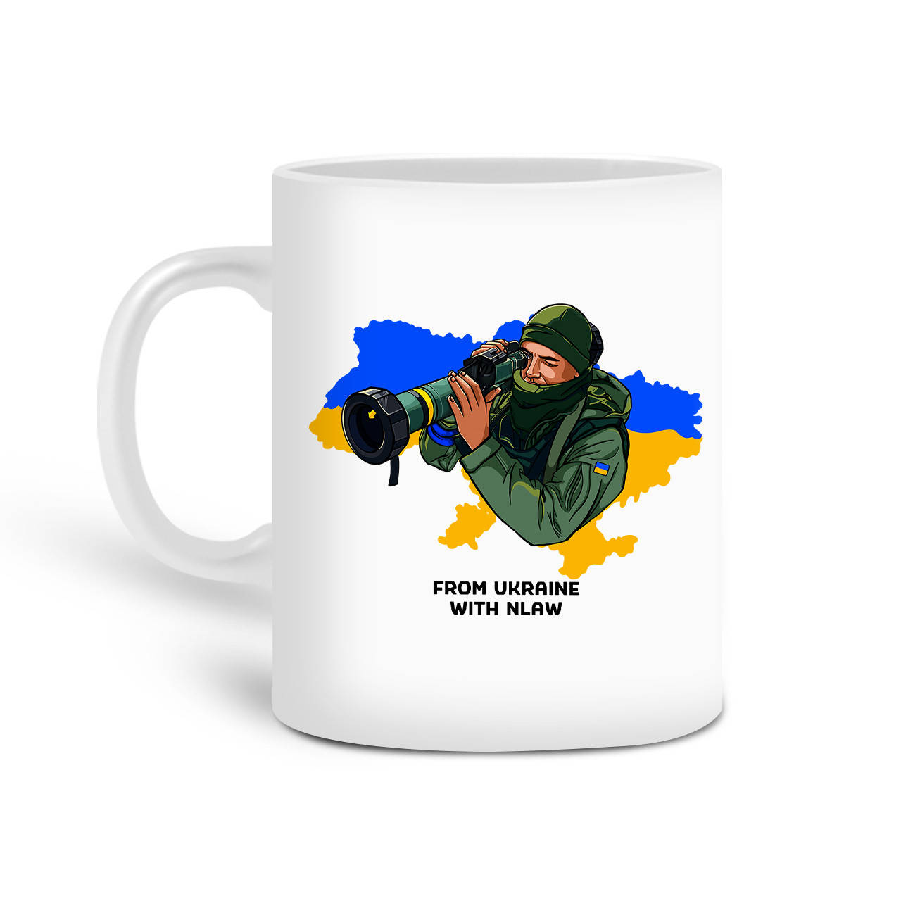 

Кружка Из Украины с NLAW 380 мл Чашка Керамическая (20259-3748), Белый