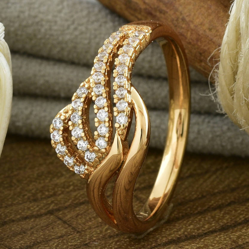 

Кольцо Xuping 14475 ширина 10 мм белые фианиты позолота 18К размер 17