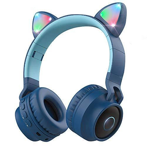

Беспроводные Наушники с Ушками с подсветкой c MP3 + FM-Радио + MicroSD с микрофоном Cat Ear BT028 Синие, Синий