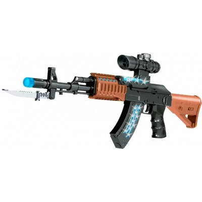 

Игрушечное оружие ZIPP Toys Автомат свето-звуковой AK47, черный (827B)