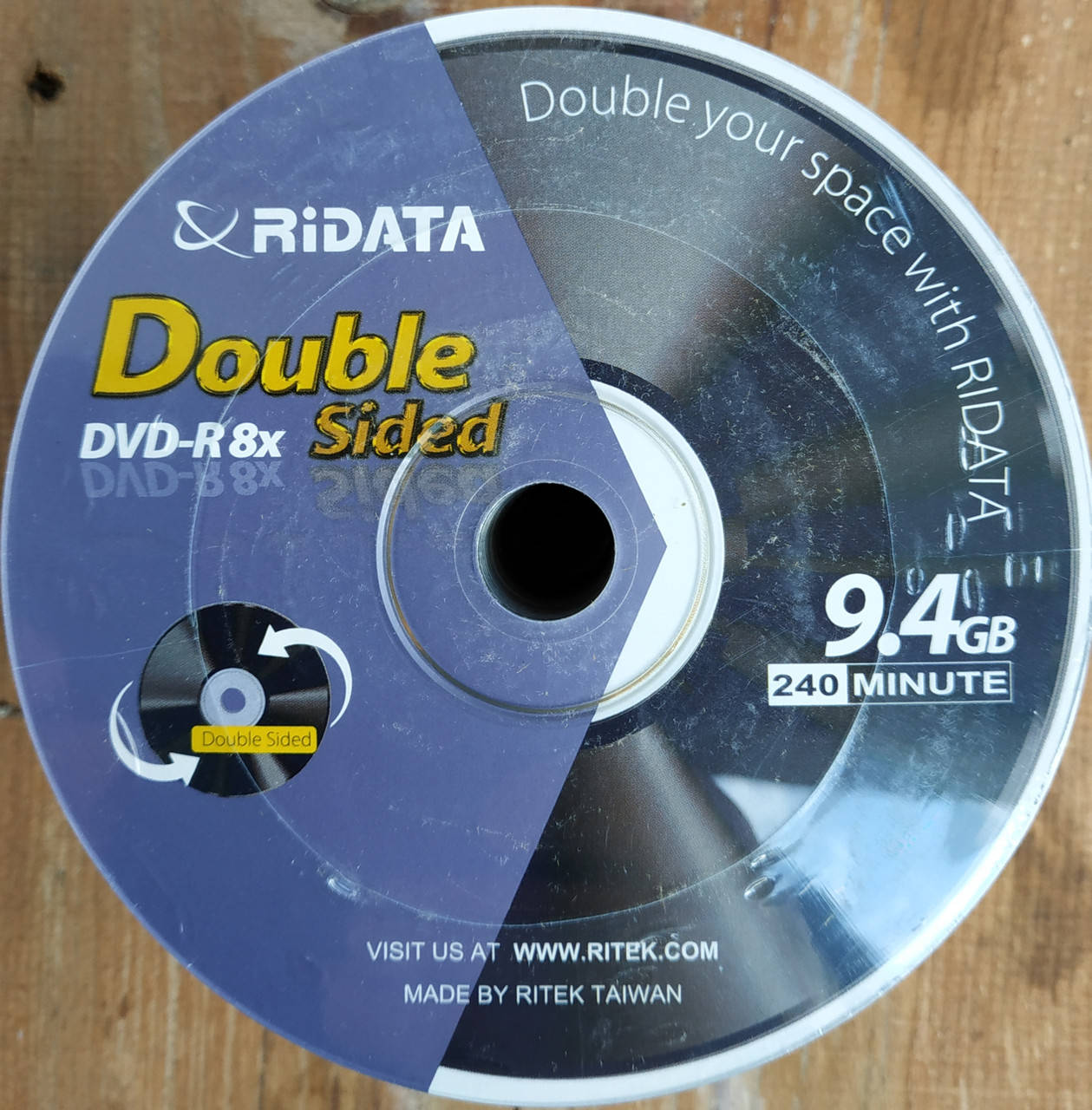 

DVD - R 9,4Gb 8x Bulk 50 pcs DoubleSide Ridata двусторонние
