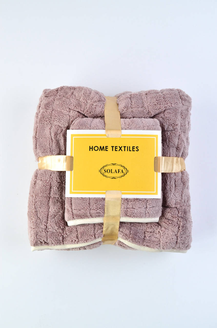 

Комплект полотенец Home Textiles (микрофибра) темная пудра