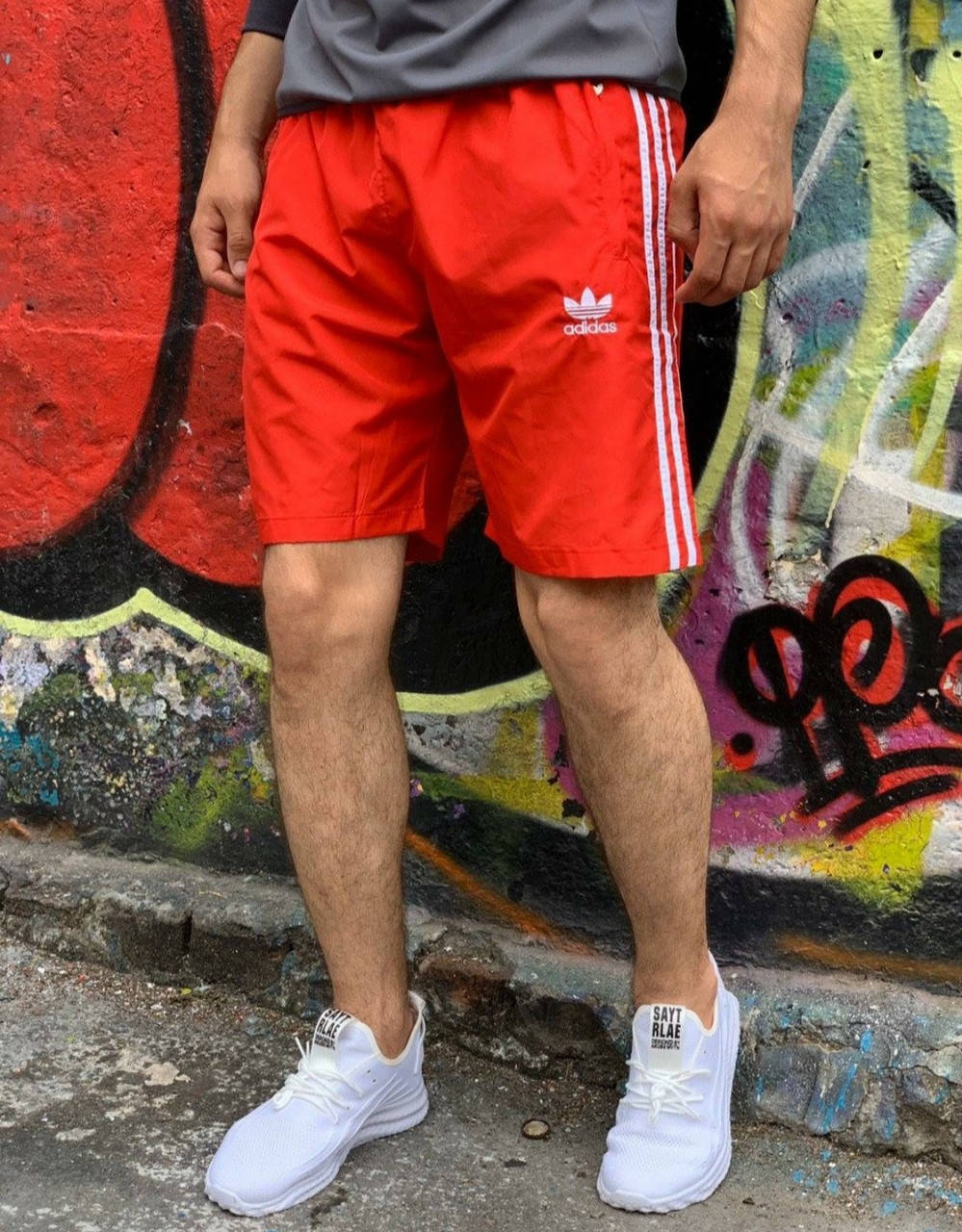 

Мужские летние шорты Adidas,пляжные шорты,шорты для купания с сеткой,серия swimshort,р.S см.замеры, Красный