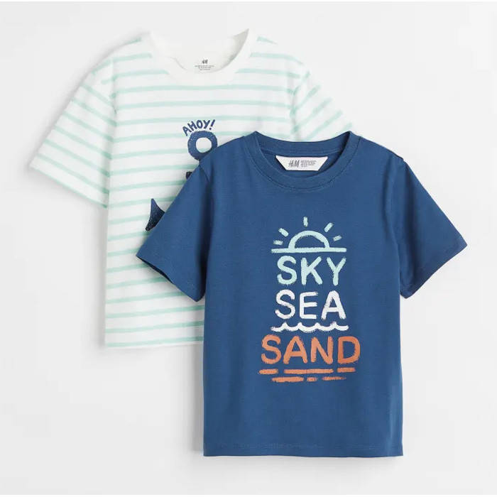 

Набор детских футболок Морской H&M на мальчика 4-6 лет – р.110/116 /23668/