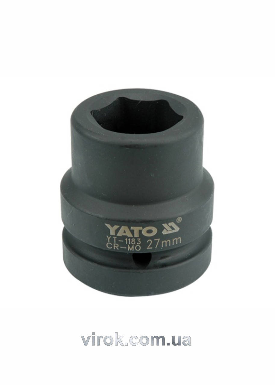 

Головка торцевая ударная шестигранная YATO 1" М29 х 60 мм YT-1185