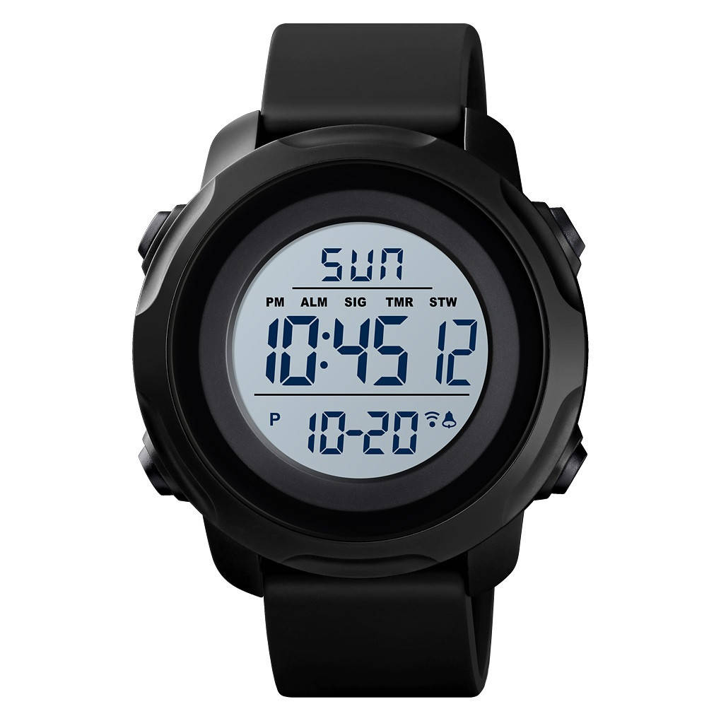 

Skmei 1540 черные с белым циферблатом мужские спортивные часы