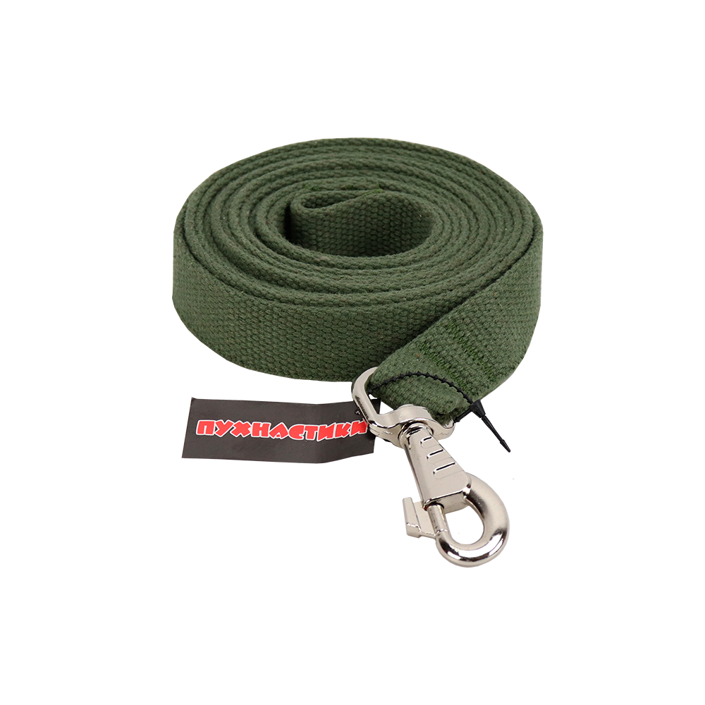 

Брезентовый поводок для собак 3 м*25 мм Пухнастики (зеленый), Зелёный