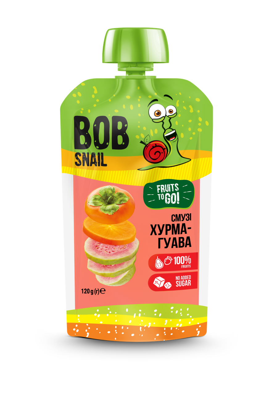 

Равлик Боб Пюре" Смузи Хурма-Гуава" 120г пауч