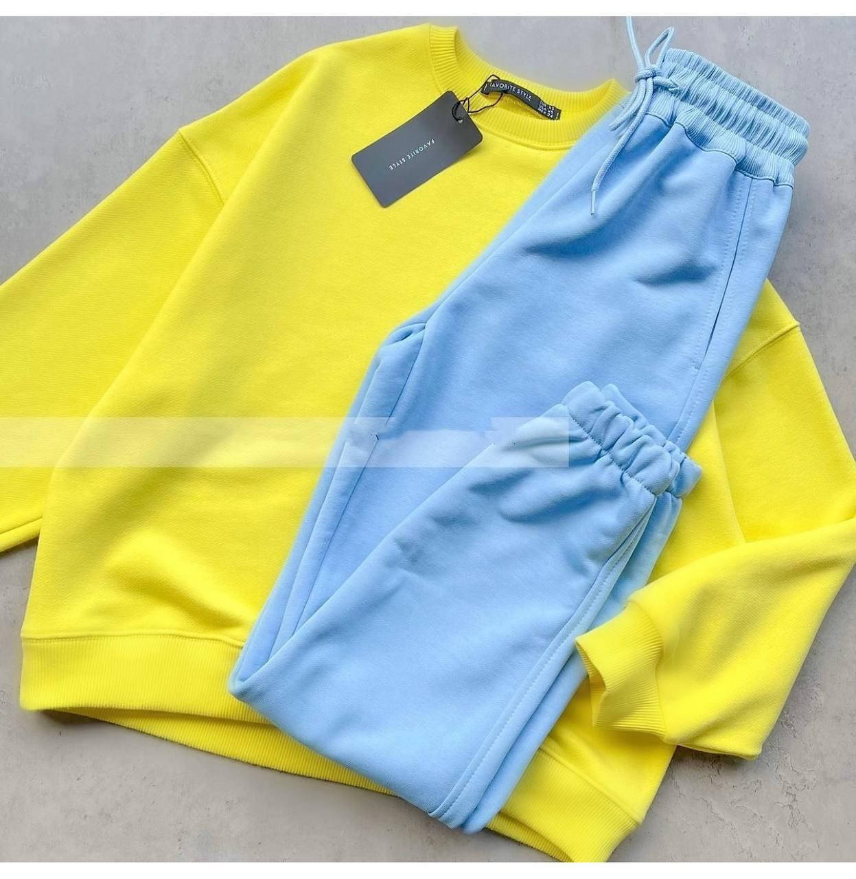 

Женский спортивный костюм двунитка патриотический желто голубой, Разные цвета