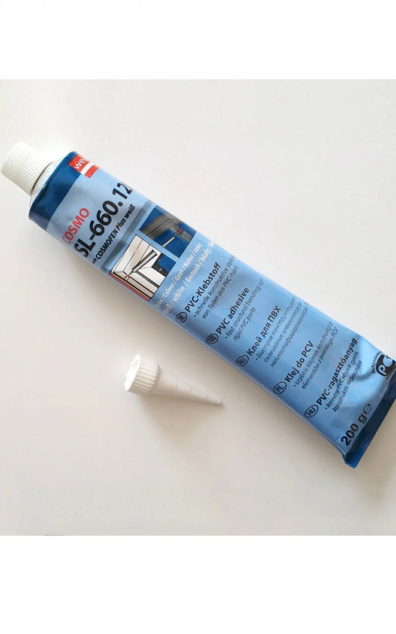 

Клей Cosmofen Plus HV 200 г, Белый. Для ПВХ пластика, виниловых тканей
