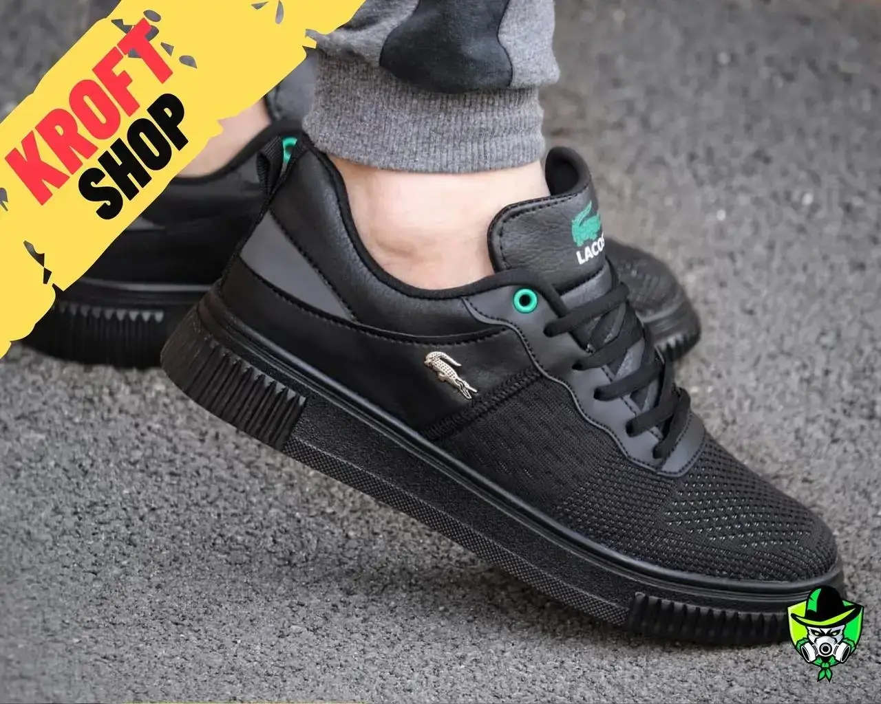 

Мужские Кеды: Lacoste Black Edition обувь мужская демисезонная Размеры 40 41 42, Черный