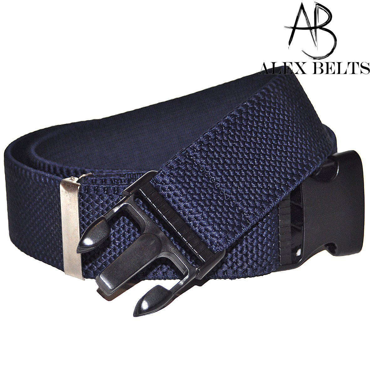 

Ремень джинсовый резинка (темно-синий) пряжка замок 40 мм -купить оптом в Одессе