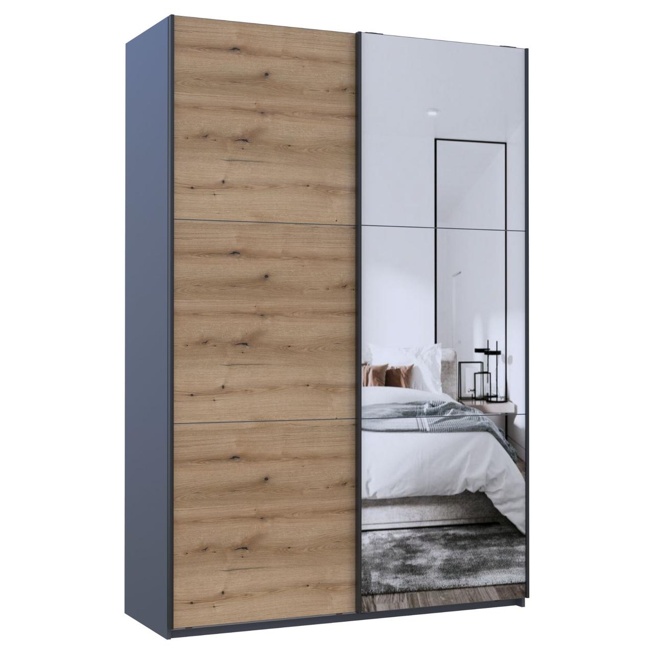 Шафа купе Doros G-Caiser Графіт Дуб Евок 1 ДСП / 1 Дзеркало 160х60х240 (42005072) 4