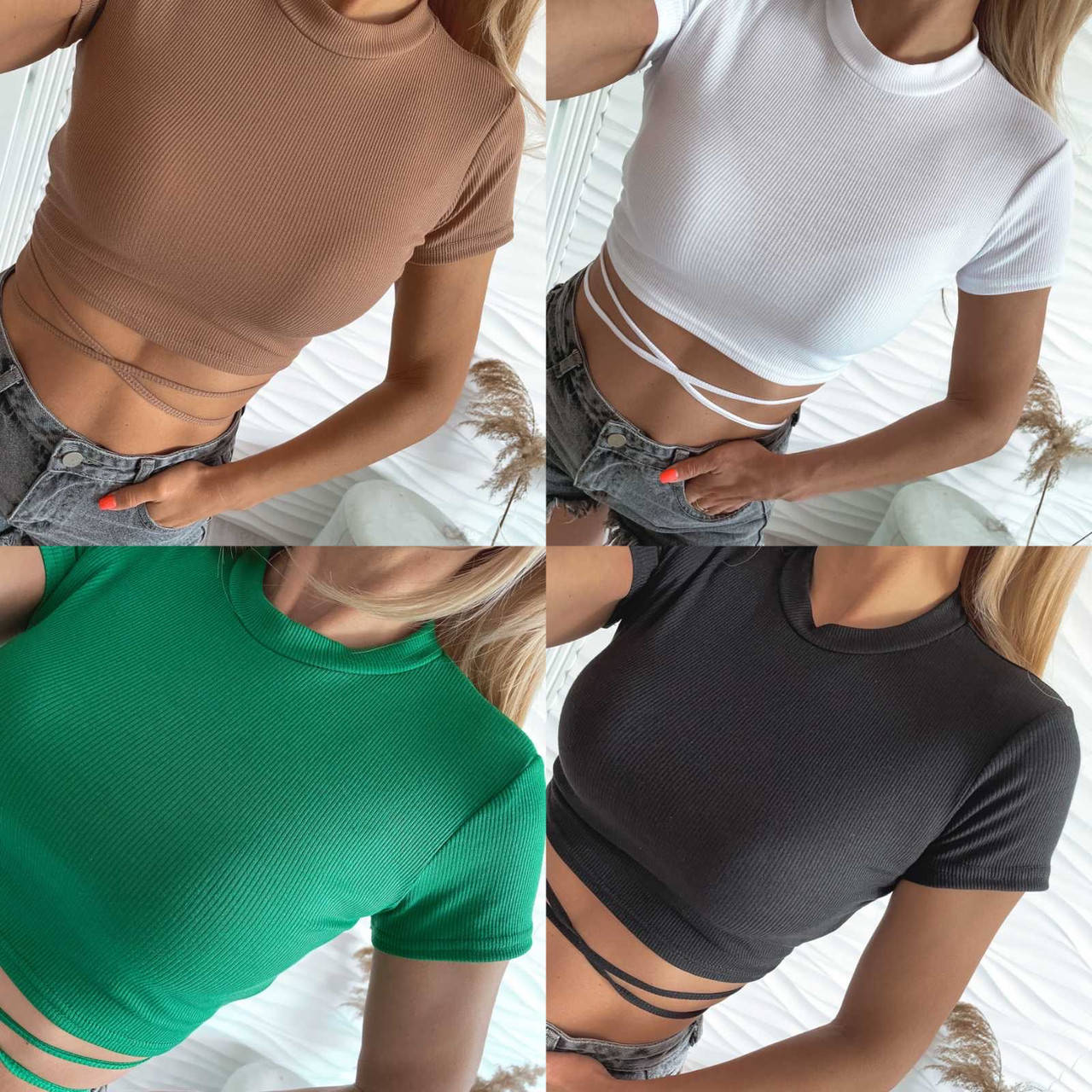 

Женский топ с завязками