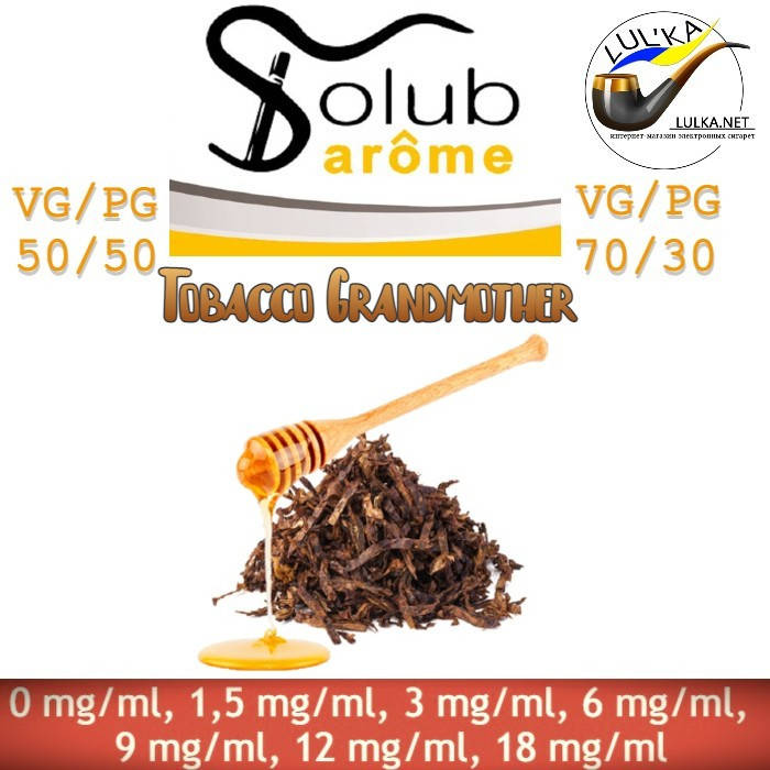 

Набор для самозамеса жидкости Solubarome Tobacco Grandmother 100 мл. 70/30, 3 мг/мл