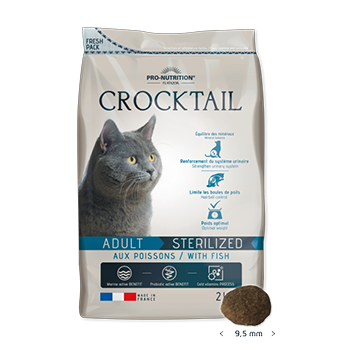 

Супер преміум корм для стерилізованих котів з рибою CROCKTAIL Adult Sterilized with fish 2