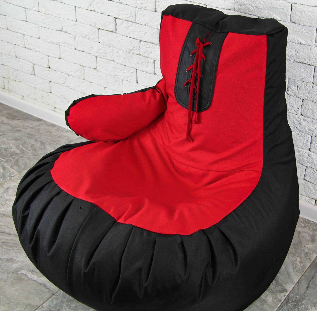 

Бескаркасное Кресло мешок груша пуфик XL (120х75) боксерская груша перчатка