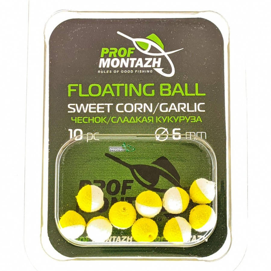 

Насадка плавающая ProfMontazh Floating Ball 4мм Чеснок/Сладкая Кукуруза (10шт/уп)