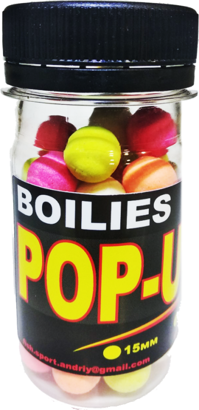 

Бойлы POP-UP FISH SPORT Криль 40шт 12мм, Розовый