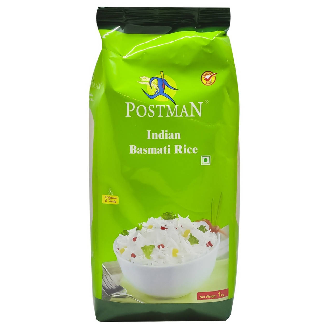 

Рис басмати Postman 1кг, кремовый золотой пропаренный, Индия