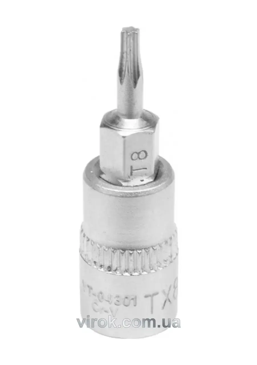 

Головка торцевая с отверточной насадкой TORX YATO 1/4" Т8 х 37 мм