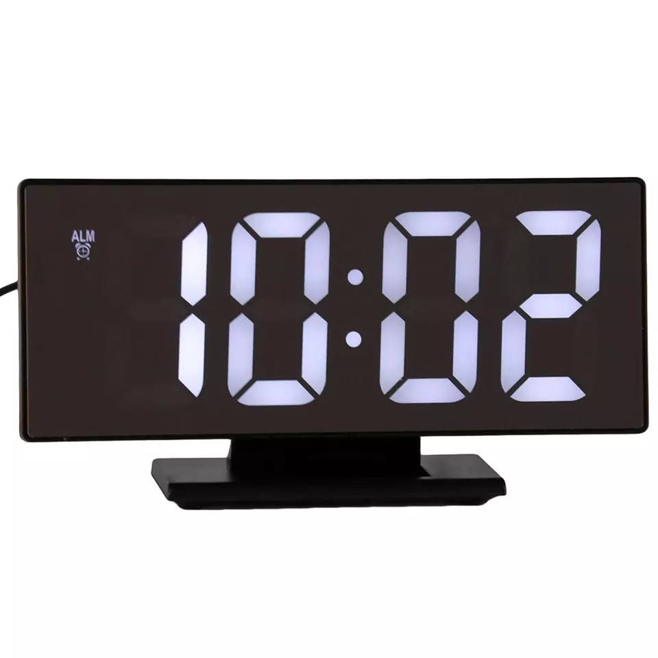 

Электронные настольные зеркальные LED часы DS-3618L белая подсветка