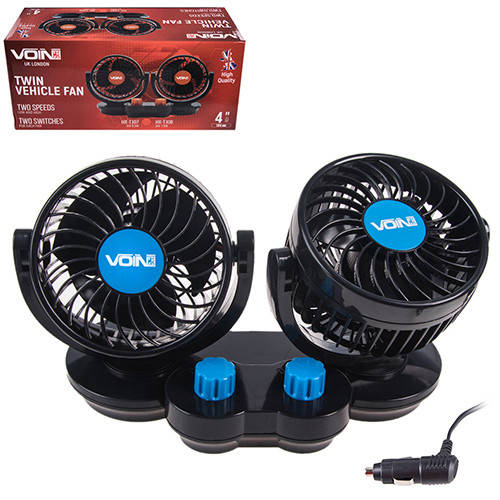 

Вентилятор VOin HX-T307 4 "12V 6.5W подвійний дві швидкості / два регулювання (HX-T307)