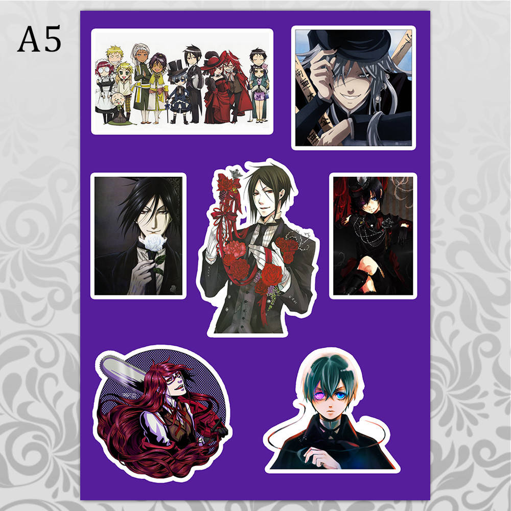 

Стикеры Аниме Black Butler без порезки 002, Разные цвета