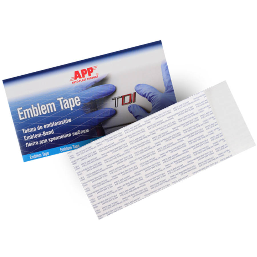 

Лента клейкая двухсторонняя для монтажа эмблем "Emblem Tape" (5 листов), 100x200mm, APP, 040920