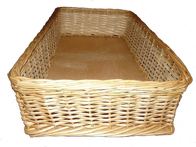 

Лотки из лозы 40х30х10 торговые корзины, короба для магазина, Бежевый