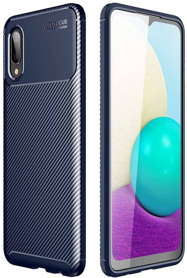 

Чехол накладка Autofocus Carbon Samsung Galaxy A02 A022 Синий
