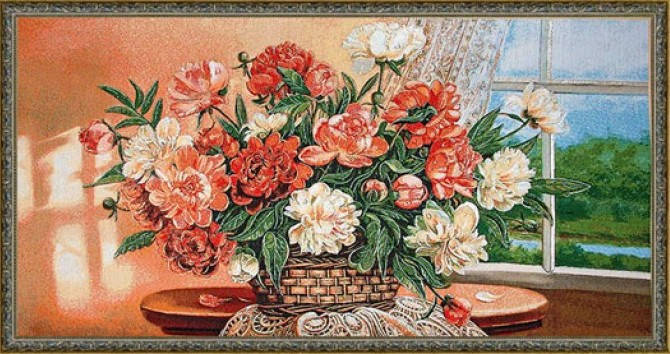 

Гобеленовая картина "Пионы"