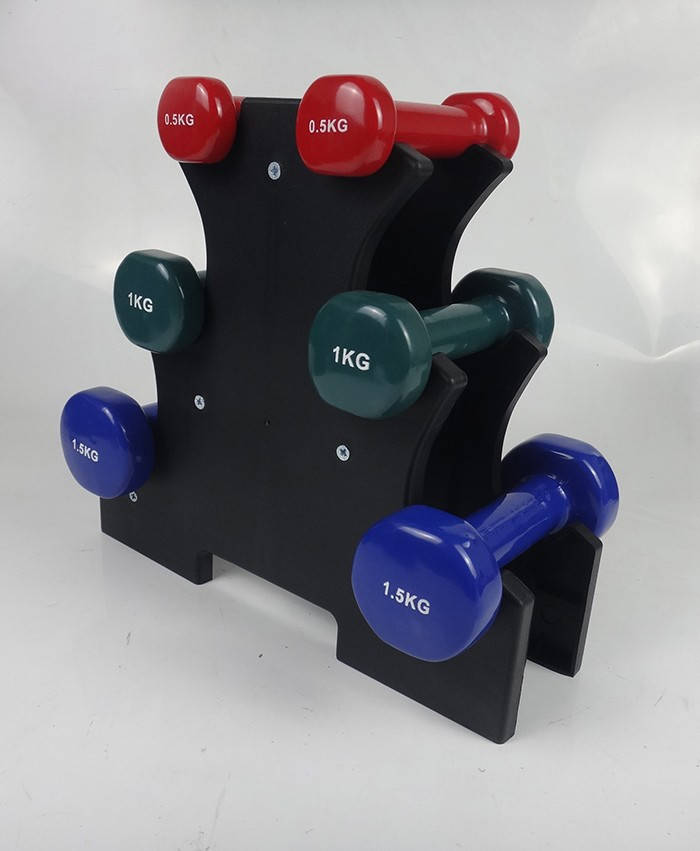 

Набор гантелей с неопреновым покрытием 6 кг cо стойкой Housefit DR102-2, Синий