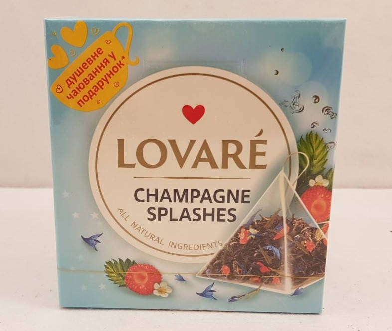 

Чай в пирамидках Lovare Ловаре Брызги Шампанского 15 шт по 2 г