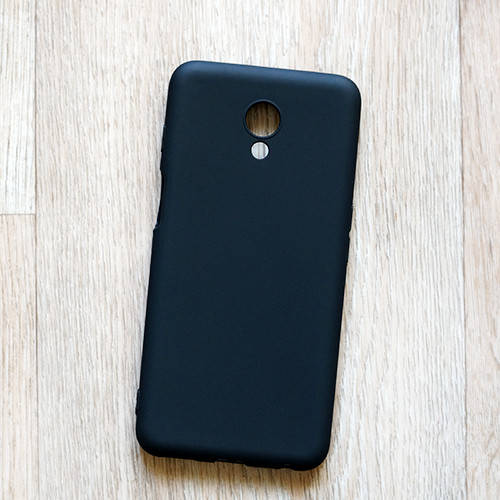 

Ультратонкий силиконовый чехол Candy для Meizu M6S (черный)