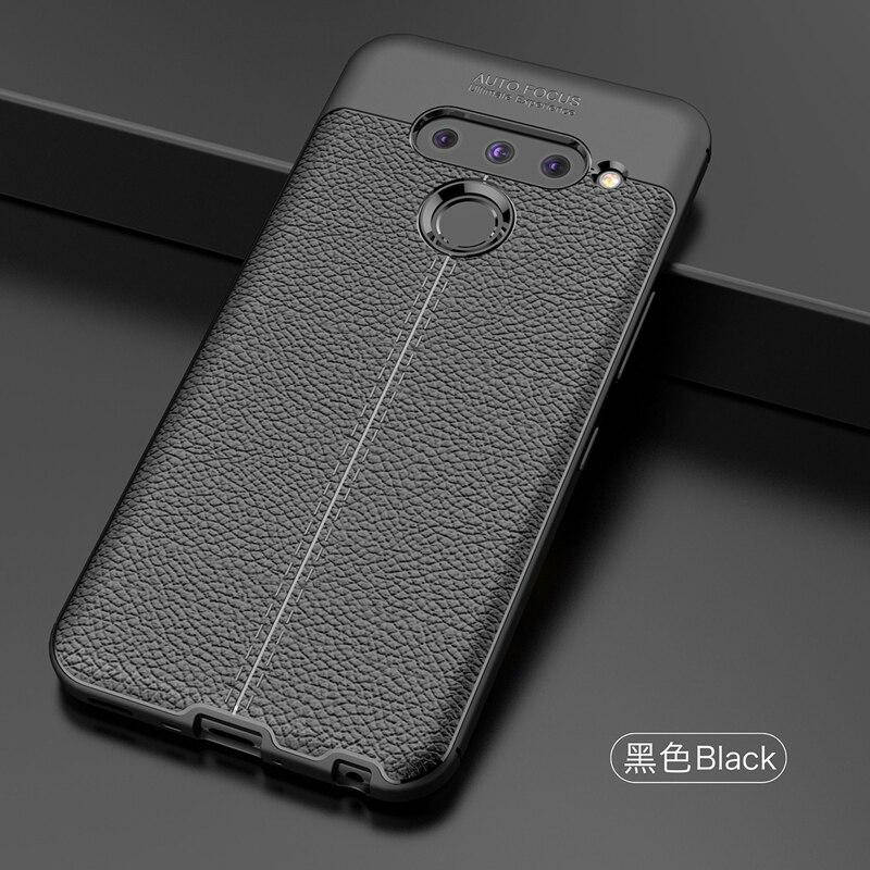 

Резиновый чехол бампер для LG V50 черный противоударный