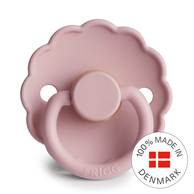 

Пустышка FRIGG цветочек (daisy 0-6м) - беби пинк(baby pink), латексная соска, Розовый