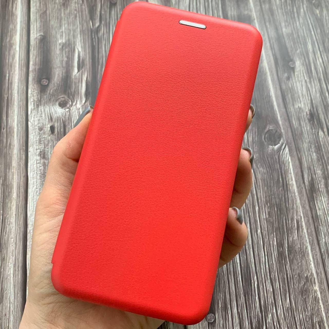 

Чехол книга для Xiaomi Redmi 6A с эко кожи с подставкой магнитом книжка на телефон сяоми 6а красная STN, Красный