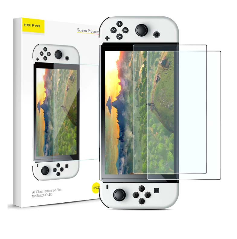 

Закаленное защитное стекло (2шт) HAIFVA для Nintendo Switch OLED / Есть чехлы