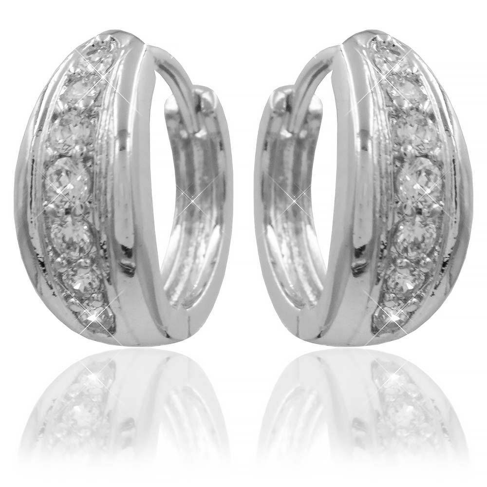 

Серьги классические родиум