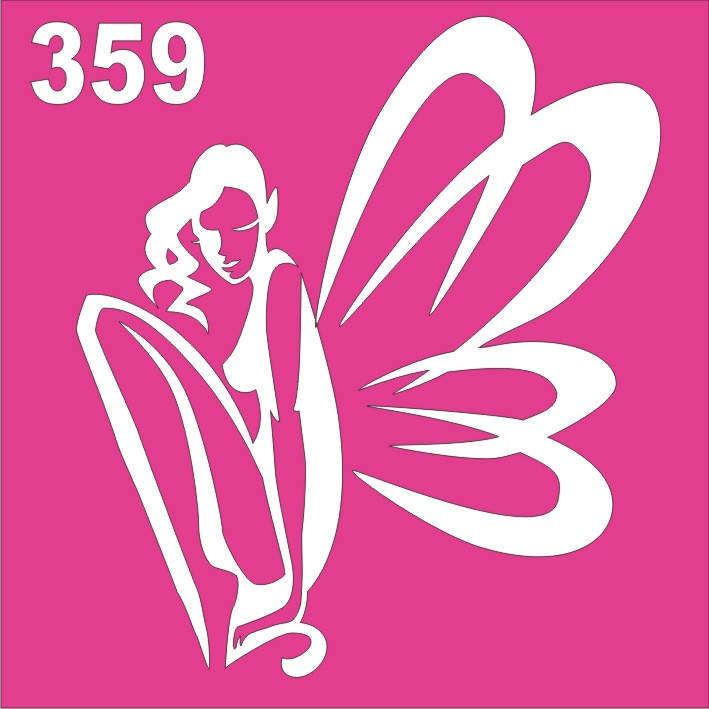 

Трафарет Фея для био-тату хной, блеск тату Boni Kasel № 359