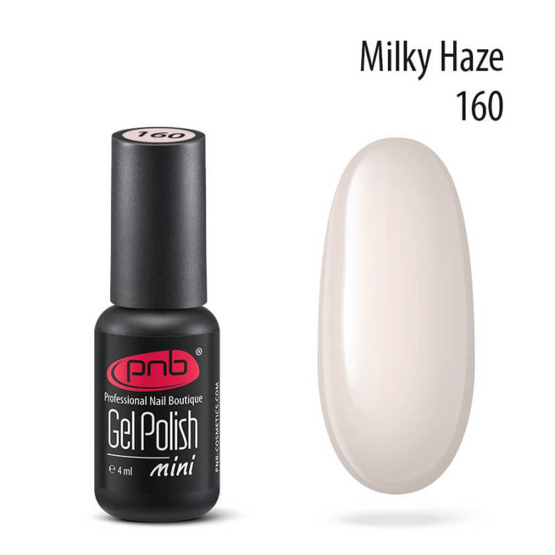 

Гель-лак PNB Gel nail polish mini №160 milky haze 4 мл (15005Qu)