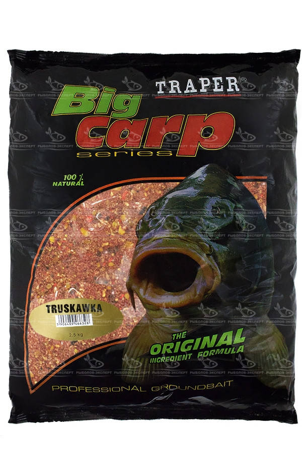 

Прикормка Traper Big Carp 2,5кг Strawberry (Клубника)