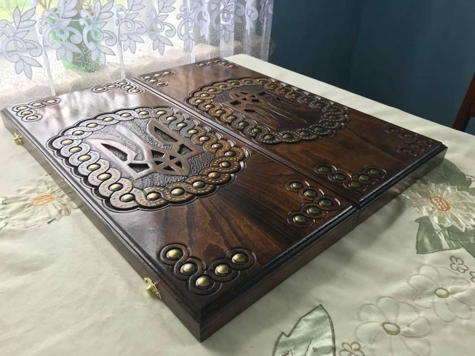 

Нарды ручной работы 50 см Тризуб