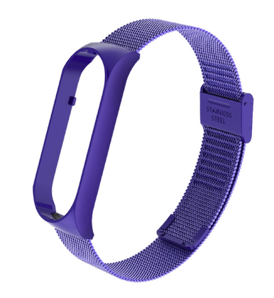 

Металлический браслет Цвет Синий для фитнес трекера Xiaomi mi band 5 / Xiaomi mi band 6