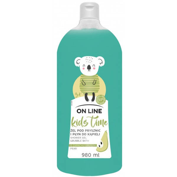 

Гель для душа и пена для купания On Line Kids Time Груша, 980 мл